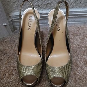 Guess Gold Heels